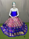 PSRGFSLG4V11SZCC09- Free Size Ikat Silk Lehenga