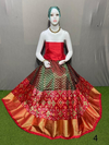 PSRGFSLG4V11SZCC20- Free Size Ikat Silk Lehenga