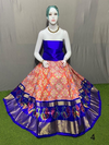 PSRGFSLG4V11SZCC52- Free Size Ikat Silk Lehenga