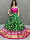 PSSIFSLG4V12SZCD64- Free Size Ikat Silk Lehenga