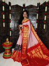 PSTHKBRS4V09FSDC13- Kanchi border Ikat silk saree