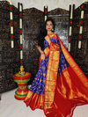 PSTHKBRS4V09FSDC14- Kanchi border Ikat silk saree