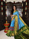 PSTHKBRS4V09FSDC15- Kanchi border Ikat silk saree