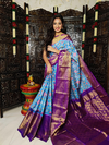 PSTHKBRS4V09FSDC16- Kanchi border Ikat silk saree