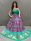 PGMRFSLG4V13SZDC22- Free Size Ikat Silk Lehenga