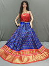 PGMRFSLG4V13SZDC34- Free Size Ikat Silk Lehenga