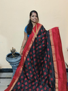 PGMRILWS4V19XZDC01- light weight Ikat silk saree