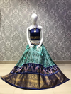 PLXHFSLG4V22BNDD06- Free Size Ikat Silk Lehenga