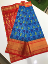 PLXHIDSS4V22BBCD18- Ikat silk saree