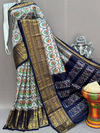 PSNTKBIP4V19DEDC13- Kanchi border Ikat silk saree