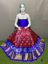 PSRGFSLG4V22SZDC40- Free Size Ikat Silk Lehenga