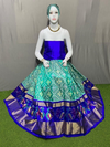 PSRGFSLG4V22SZDC51- Free Size Ikat Silk Lehenga