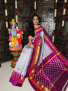 PRKSILWS4V27XEDC39- light weight Ikat silk saree