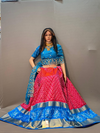 PSSIFSLG4V25SZCC35- Free Size Ikat Silk Lehenga