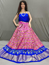 PGMRFSLG4V28SZCD09- Free Size Ikat Silk Lehenga