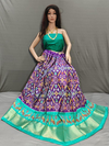 PGMRFSLG4V28SZCD11- Free Size Ikat Silk Lehenga