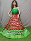 PGMRFSLG4V28SZCD24- Free Size Ikat Silk Lehenga