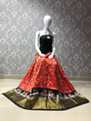 PLXHFSLG4V29SZCC03- Free Size Ikat Silk Lehenga