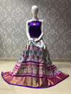 PLXHFSLG4V29SZCC06- Free Size Ikat Silk Lehenga