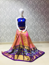 PLXHFSLG4V29SZCC07- Free Size Ikat Silk Lehenga