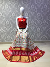 PLXHFSLG4V29SZCC18- Free Size Ikat Silk Lehenga