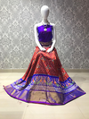 PLXHFSLG4V29SZCC21- Free Size Ikat Silk Lehenga