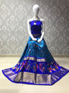 PLXHFSLG4V29SZCC22- Free Size Ikat Silk Lehenga