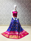 PLXHFSLG4V29SZCC26- Free Size Ikat Silk Lehenga