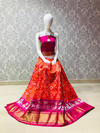 PLXHFSLG4V29SZCC27- Free Size Ikat Silk Lehenga