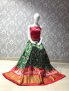 PLXHFSLG4V29SZCC28- Free Size Ikat Silk Lehenga