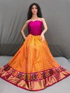 PSSIFSLG4V29SZCC08- Free Size Ikat Silk Lehenga