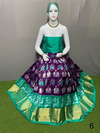 PSRGFSLG4D02SZDD20- Free Size Ikat Silk Lehenga