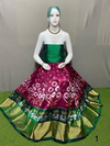 PSRGFSLG4D02SZDD40- Free Size Ikat Silk Lehenga