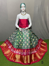 PSRGFSLG4D02SZDD45- Free Size Ikat Silk Lehenga