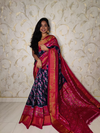 PLXHIDSS4D07BCCD03- Ikat silk saree