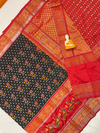 PGMRKBRS4D16FSCD45- Kanchi border Ikat silk saree