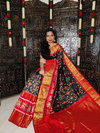 PGMRKBRS4D16FSCD70- Kanchi border Ikat silk saree