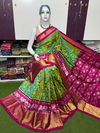 PSRGIDSS4D26BSDD17- Ikat silk saree