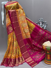 PSNTKBIP4D28CSCC14- Kanchi border Ikat silk saree