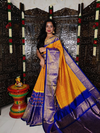 PSTHKBRS4D28FSDC08- Kanchi border Ikat silk saree