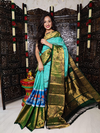 PSTHKBRS4D28FSDC17- Kanchi border Ikat silk saree