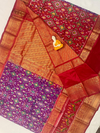 PGMRKBRS4D31FSCD48- Kanchi border Ikat silk saree