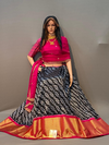 PSSIFSLG5J02SZDC38- Free Size Ikat Silk Lehenga