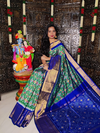 PRKSKBRS5J06DEDC01- Kanchi border Ikat silk saree