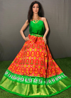 PGMRFSLG4V13SZDC30- Free Size Ikat Silk Lehenga