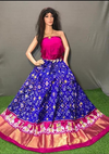 PSSIFSLG4V29SZCC55- Free Size Ikat Silk Lehenga