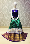 PLXHFSLG4V22BNDD05- Free Size Ikat Silk Lehenga