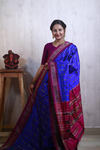 PRKSILWS4S24SICD12- light weight Ikat silk saree