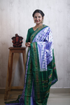 PRKSILWS4S24SICD25- light weight Ikat silk saree