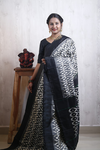 PRKSILWS4S24SZDC04- light weight Ikat silk saree